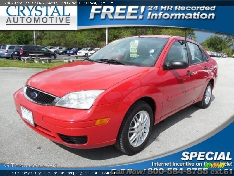 Infra-Red / Charcoal/Light Flint 2007 Ford Focus ZX4 SE Sedan