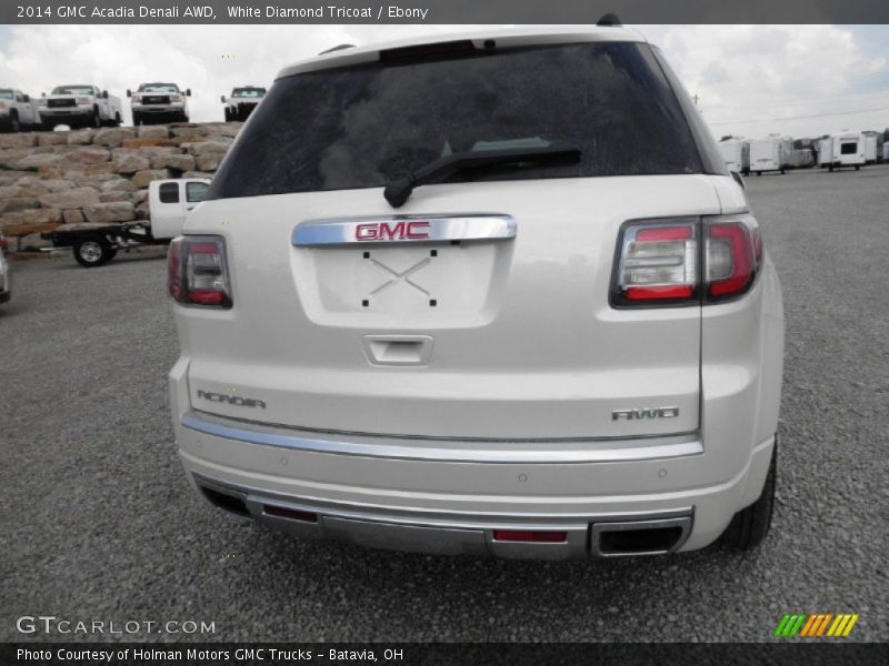 White Diamond Tricoat / Ebony 2014 GMC Acadia Denali AWD