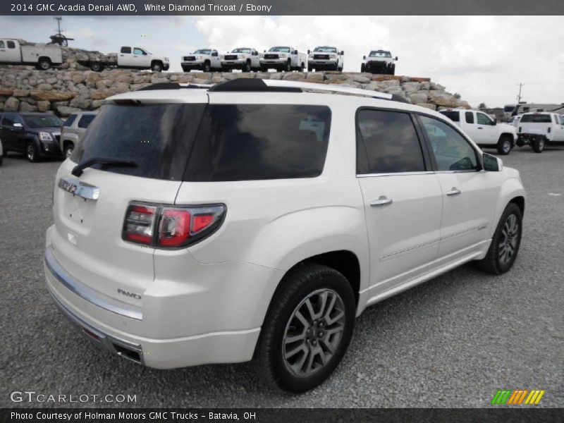 White Diamond Tricoat / Ebony 2014 GMC Acadia Denali AWD