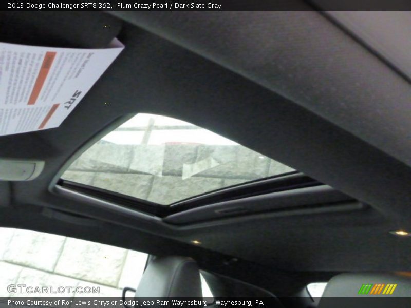 Sunroof of 2013 Challenger SRT8 392