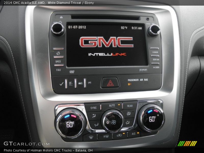 White Diamond Tricoat / Ebony 2014 GMC Acadia SLE AWD