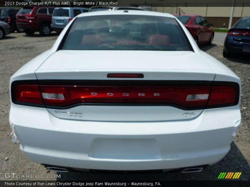 Bright White / Black/Red 2013 Dodge Charger R/T Plus AWD