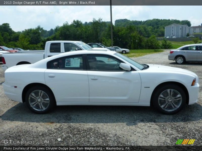 Bright White / Black/Red 2013 Dodge Charger R/T Plus AWD