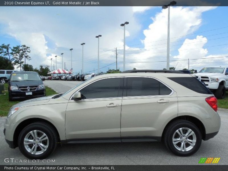 Gold Mist Metallic / Jet Black 2010 Chevrolet Equinox LT