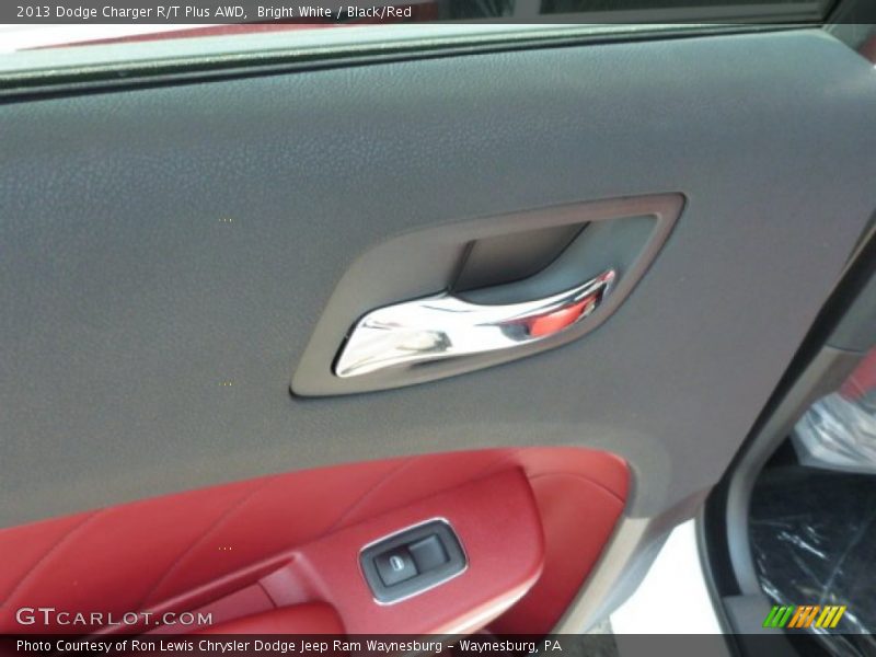 Bright White / Black/Red 2013 Dodge Charger R/T Plus AWD