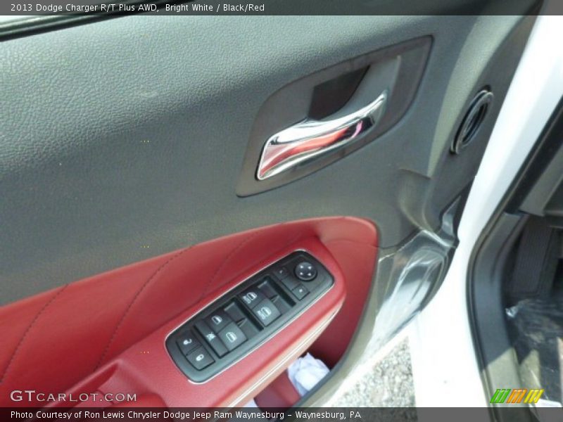 Bright White / Black/Red 2013 Dodge Charger R/T Plus AWD
