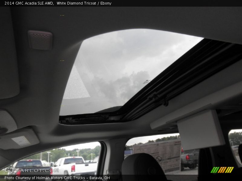 White Diamond Tricoat / Ebony 2014 GMC Acadia SLE AWD