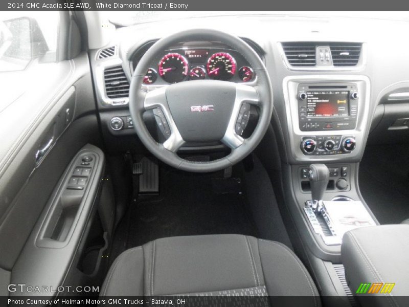 White Diamond Tricoat / Ebony 2014 GMC Acadia SLE AWD