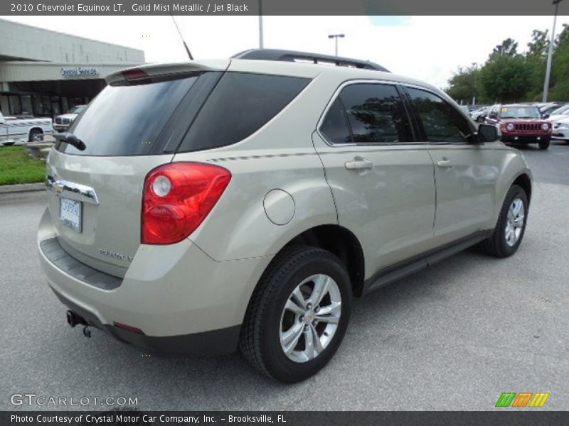 Gold Mist Metallic / Jet Black 2010 Chevrolet Equinox LT