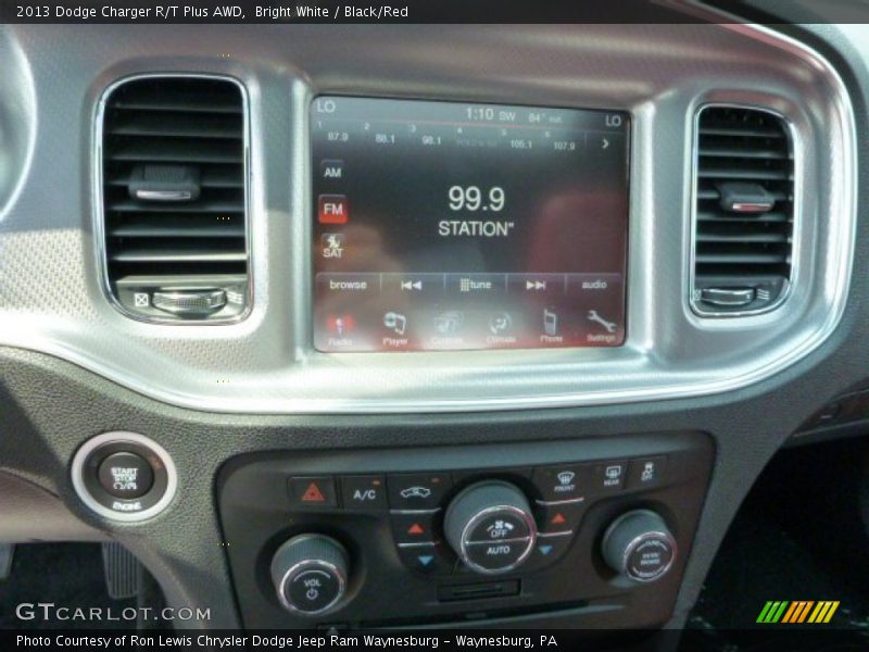 Bright White / Black/Red 2013 Dodge Charger R/T Plus AWD