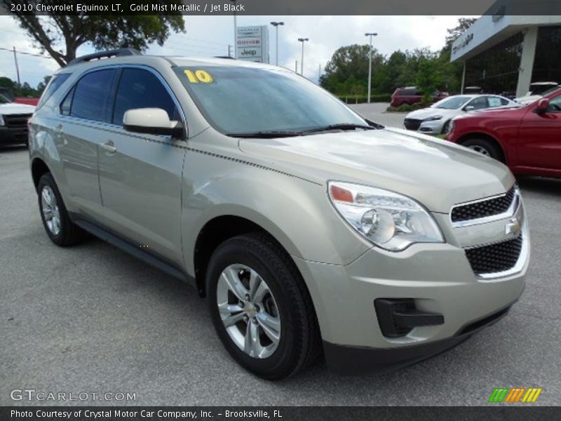 Gold Mist Metallic / Jet Black 2010 Chevrolet Equinox LT