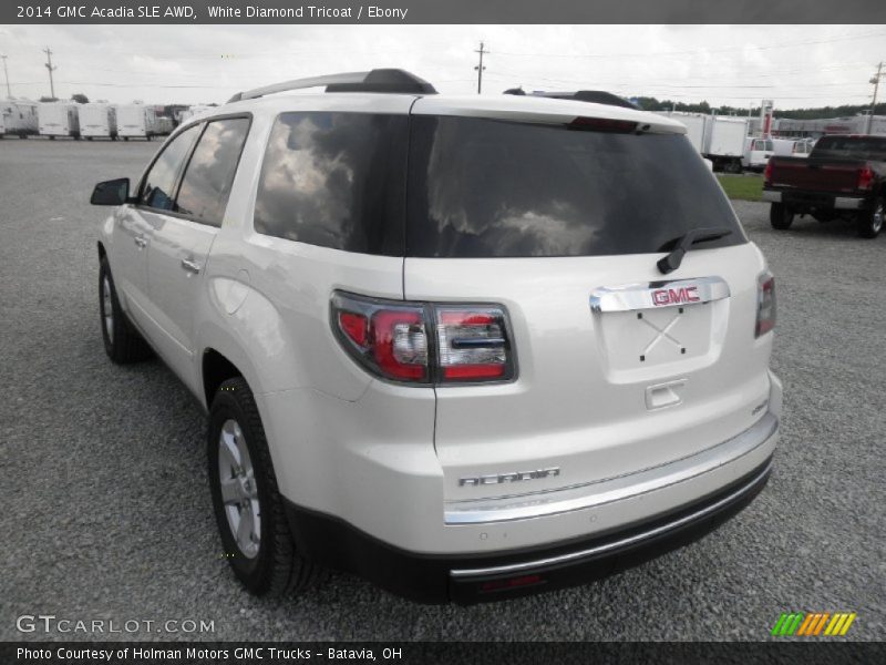 White Diamond Tricoat / Ebony 2014 GMC Acadia SLE AWD