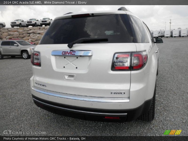 White Diamond Tricoat / Ebony 2014 GMC Acadia SLE AWD