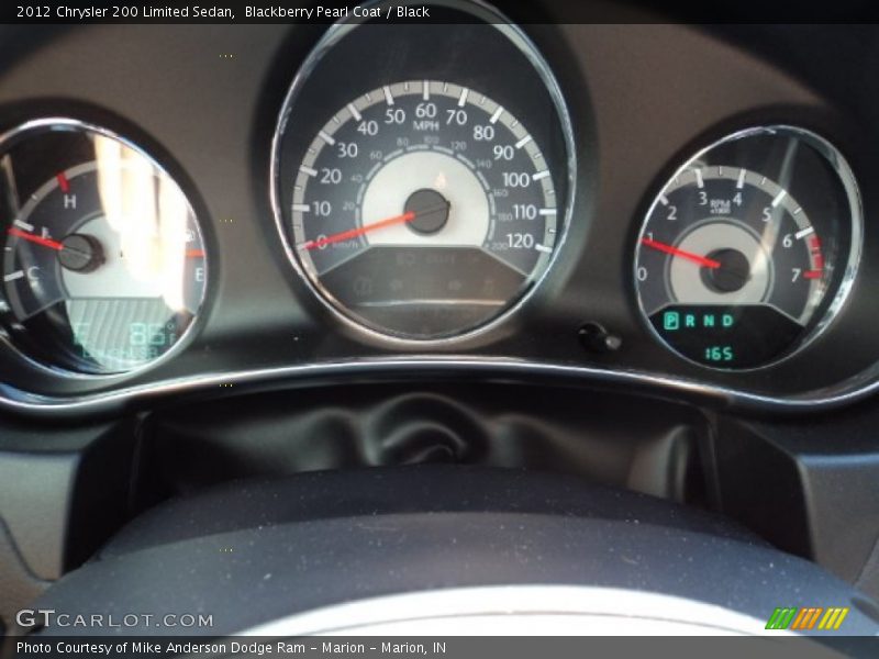 Blackberry Pearl Coat / Black 2012 Chrysler 200 Limited Sedan