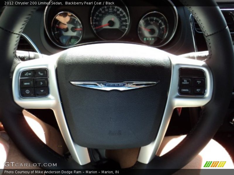 Blackberry Pearl Coat / Black 2012 Chrysler 200 Limited Sedan