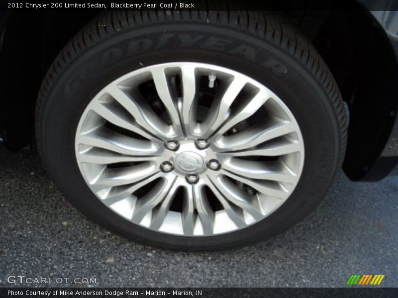 Blackberry Pearl Coat / Black 2012 Chrysler 200 Limited Sedan
