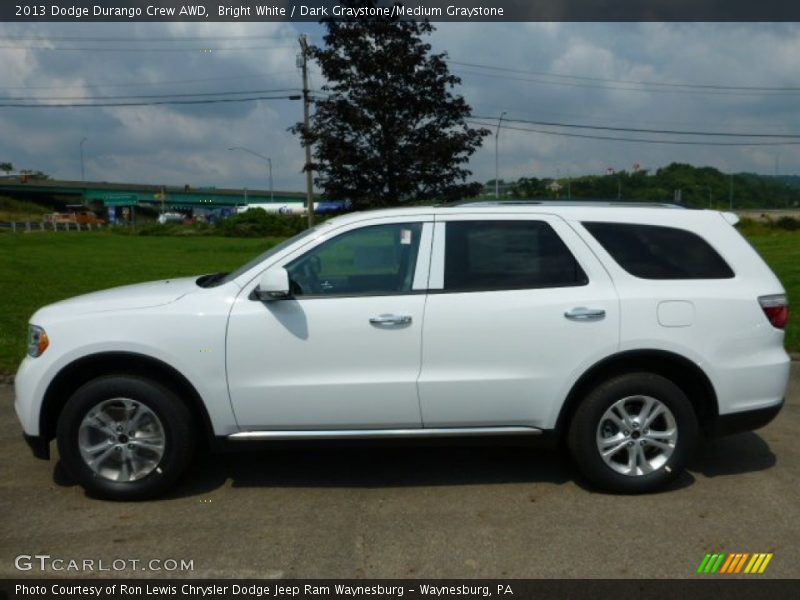 Bright White / Dark Graystone/Medium Graystone 2013 Dodge Durango Crew AWD