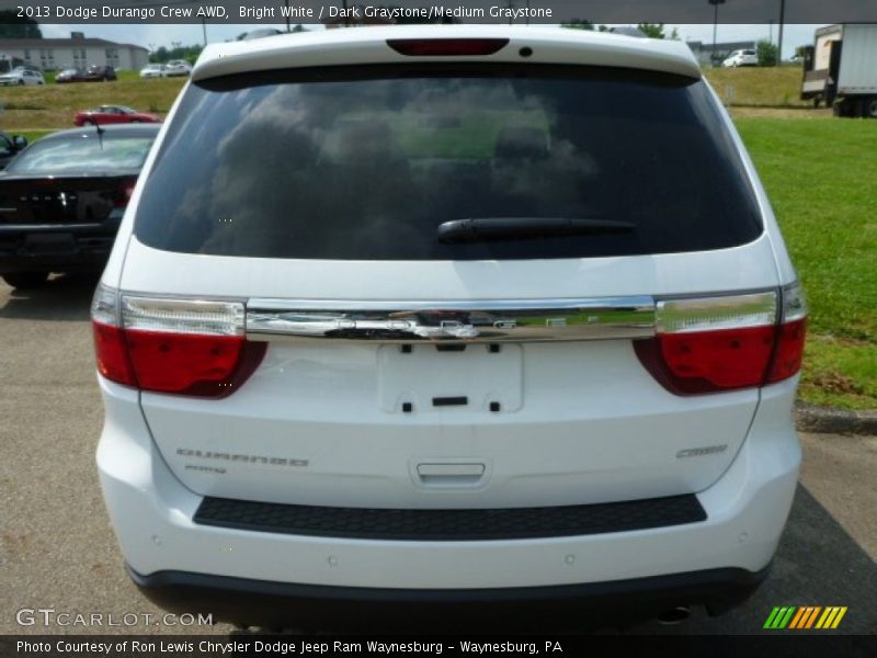 Bright White / Dark Graystone/Medium Graystone 2013 Dodge Durango Crew AWD