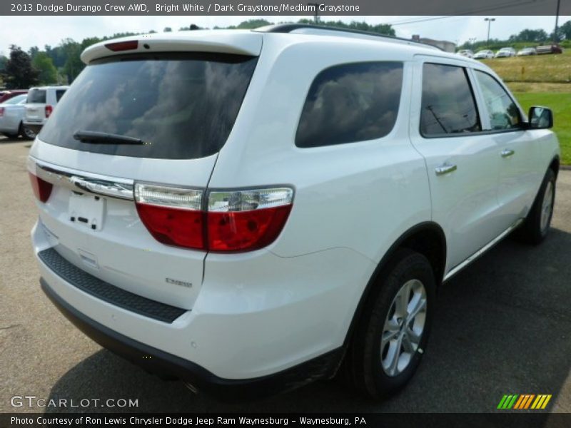 Bright White / Dark Graystone/Medium Graystone 2013 Dodge Durango Crew AWD