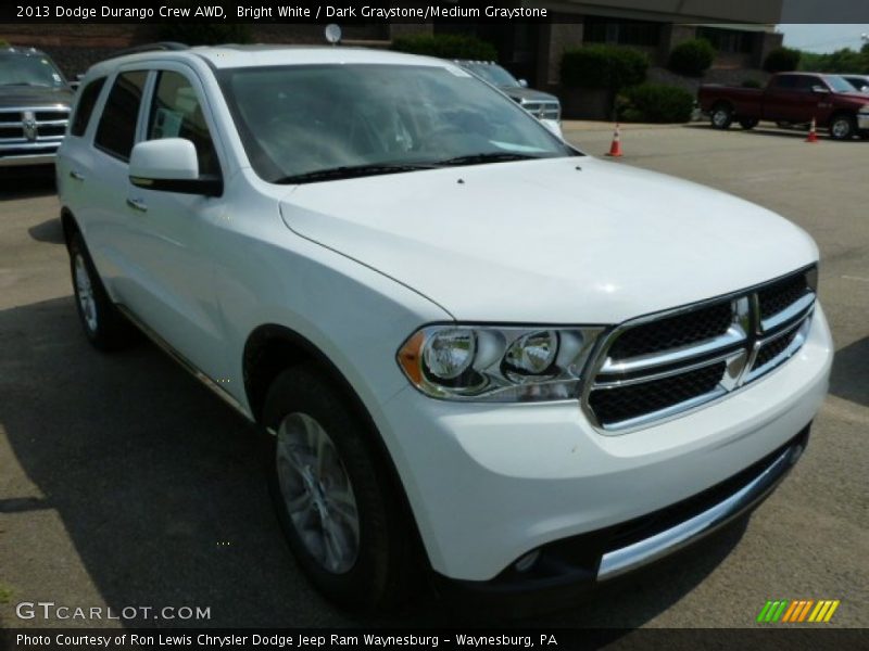 Bright White / Dark Graystone/Medium Graystone 2013 Dodge Durango Crew AWD
