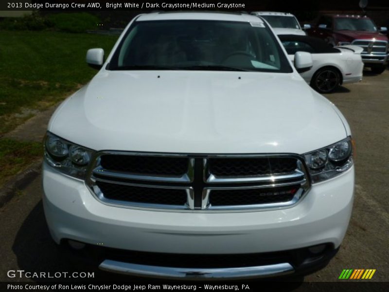 Bright White / Dark Graystone/Medium Graystone 2013 Dodge Durango Crew AWD