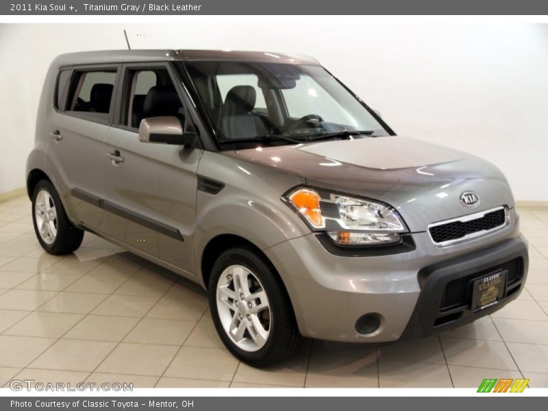 Titanium Gray / Black Leather 2011 Kia Soul +