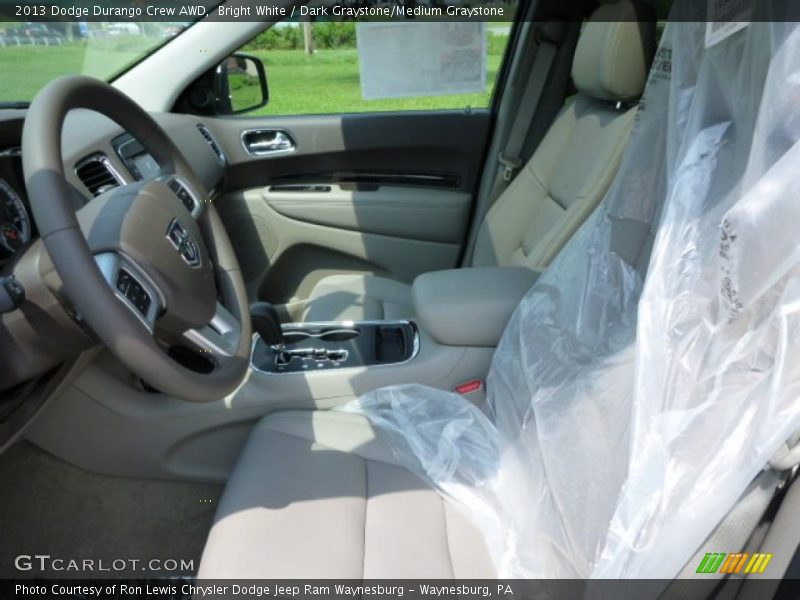 Bright White / Dark Graystone/Medium Graystone 2013 Dodge Durango Crew AWD