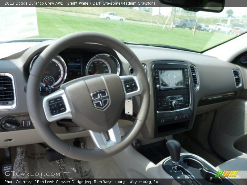 Bright White / Dark Graystone/Medium Graystone 2013 Dodge Durango Crew AWD