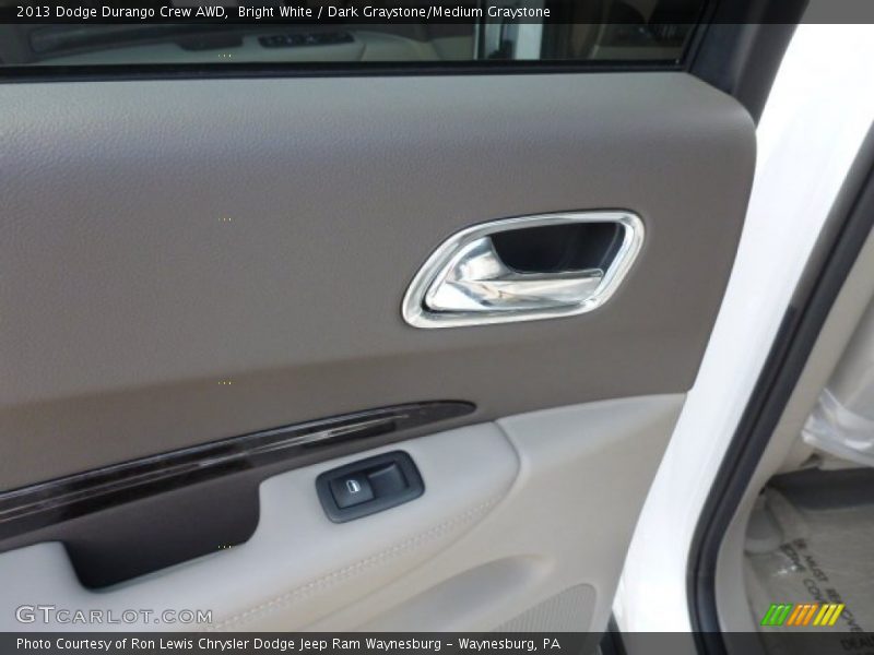 Bright White / Dark Graystone/Medium Graystone 2013 Dodge Durango Crew AWD