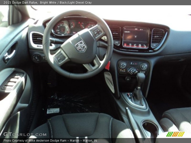 Bright White / Black/Light Diesel Gray 2013 Dodge Dart Rallye