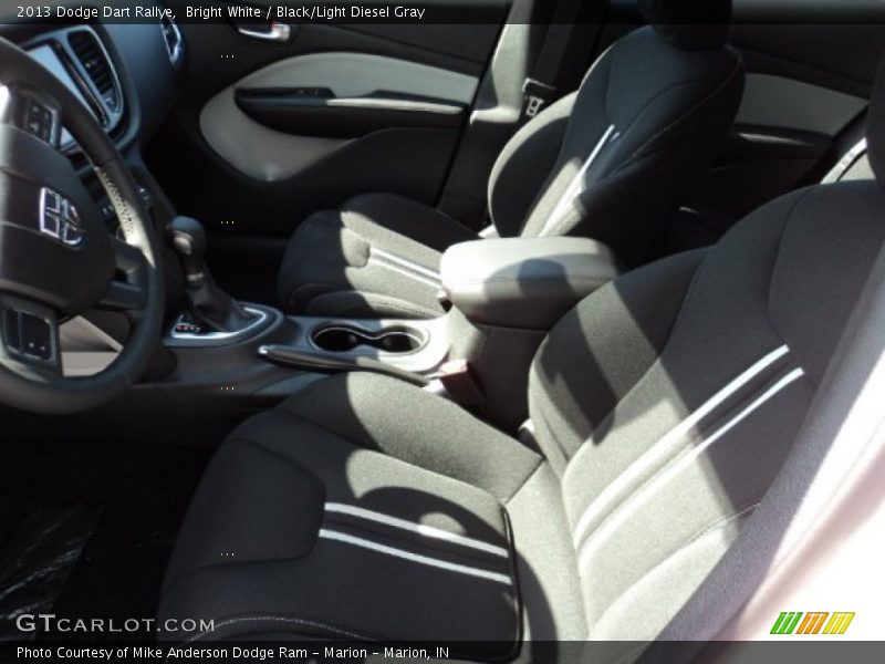 Bright White / Black/Light Diesel Gray 2013 Dodge Dart Rallye