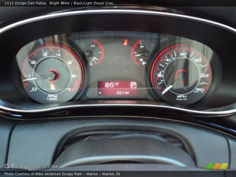 Bright White / Black/Light Diesel Gray 2013 Dodge Dart Rallye