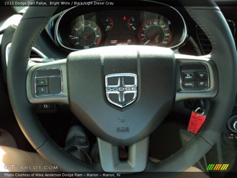 Bright White / Black/Light Diesel Gray 2013 Dodge Dart Rallye