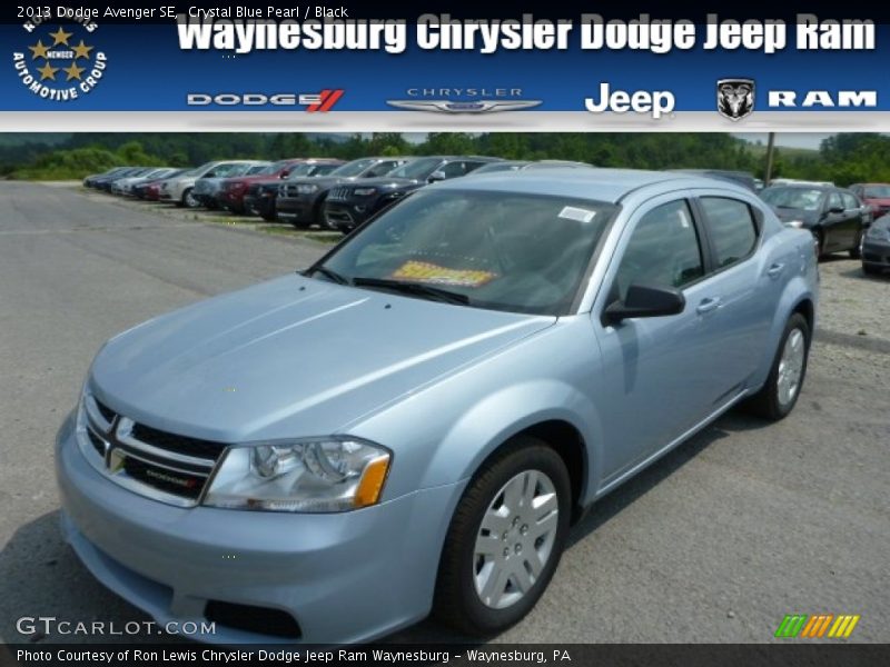Crystal Blue Pearl / Black 2013 Dodge Avenger SE