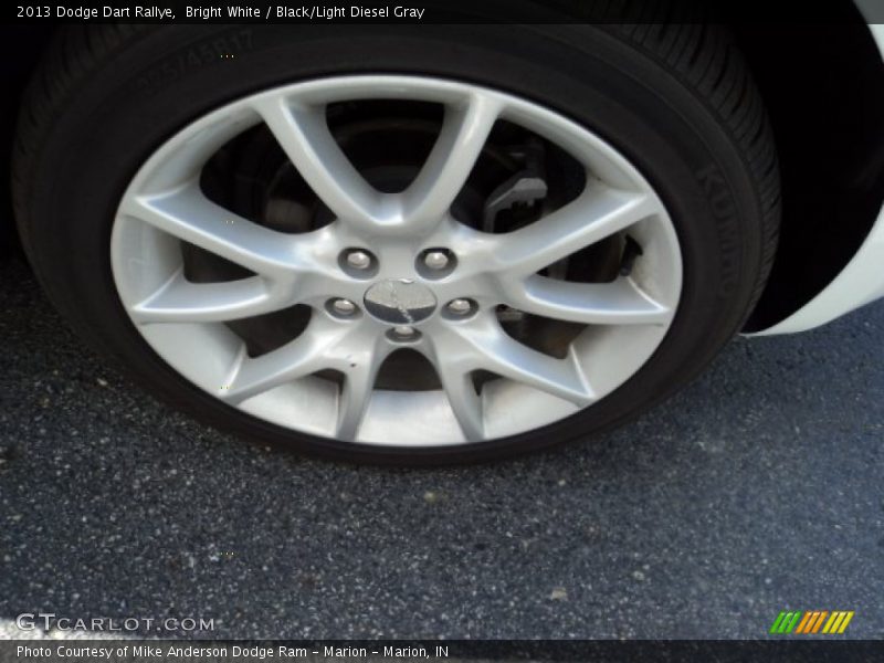 Bright White / Black/Light Diesel Gray 2013 Dodge Dart Rallye