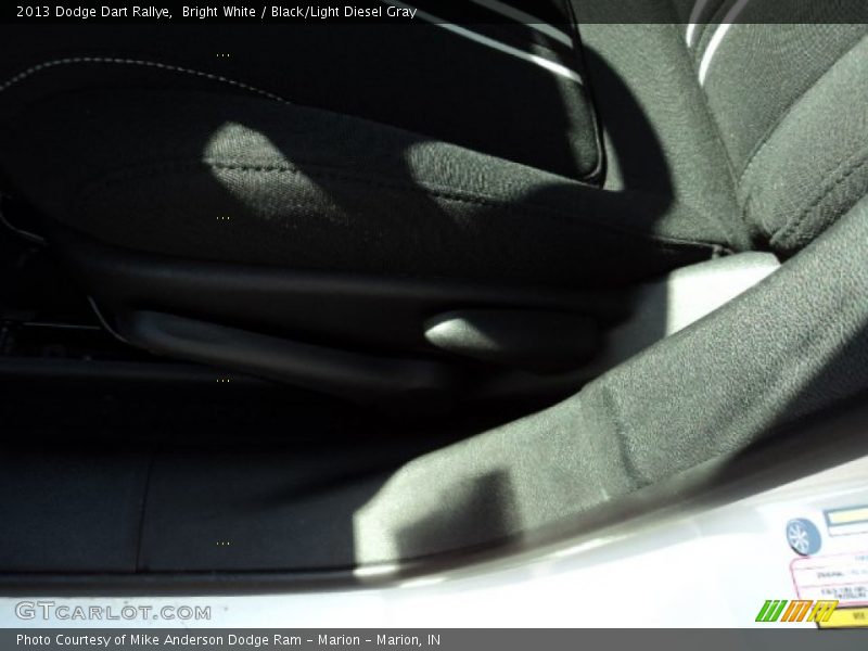Bright White / Black/Light Diesel Gray 2013 Dodge Dart Rallye