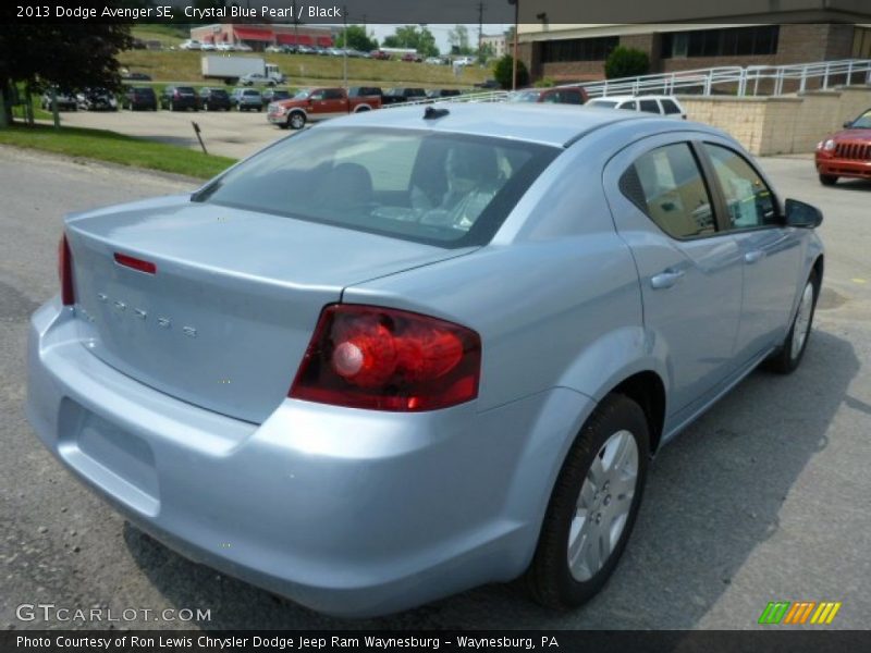 Crystal Blue Pearl / Black 2013 Dodge Avenger SE