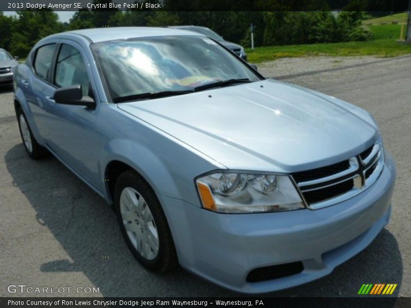 Crystal Blue Pearl / Black 2013 Dodge Avenger SE