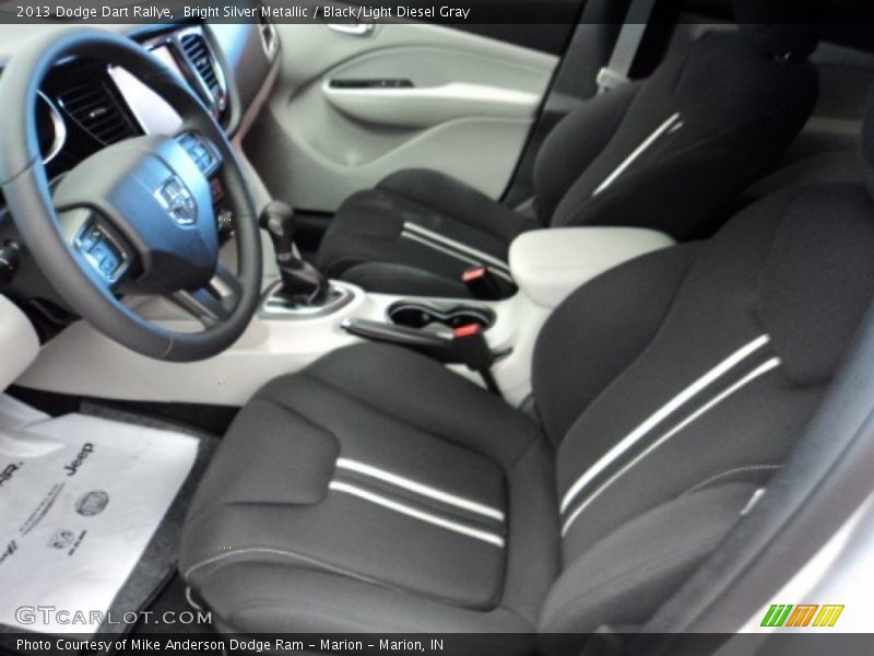 Bright Silver Metallic / Black/Light Diesel Gray 2013 Dodge Dart Rallye