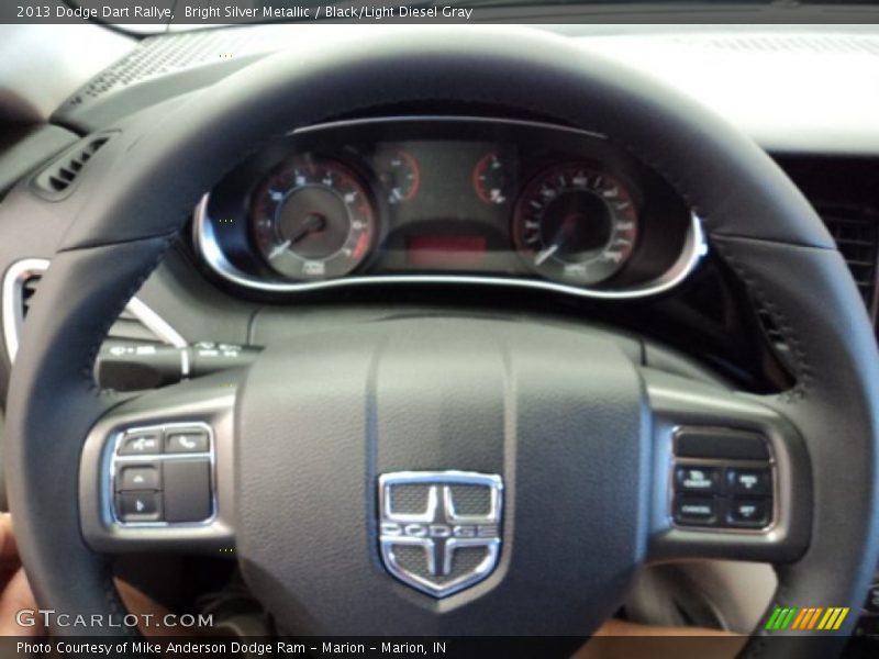 Bright Silver Metallic / Black/Light Diesel Gray 2013 Dodge Dart Rallye