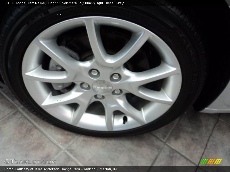 Bright Silver Metallic / Black/Light Diesel Gray 2013 Dodge Dart Rallye