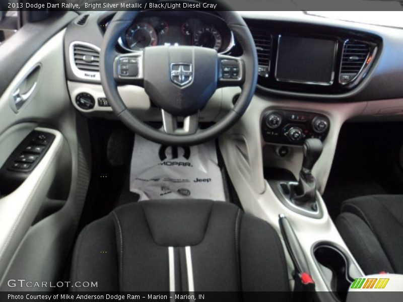Bright Silver Metallic / Black/Light Diesel Gray 2013 Dodge Dart Rallye