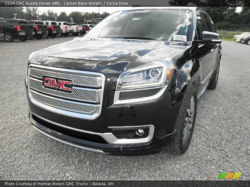Carbon Black Metallic / Cocoa Dune 2014 GMC Acadia Denali AWD