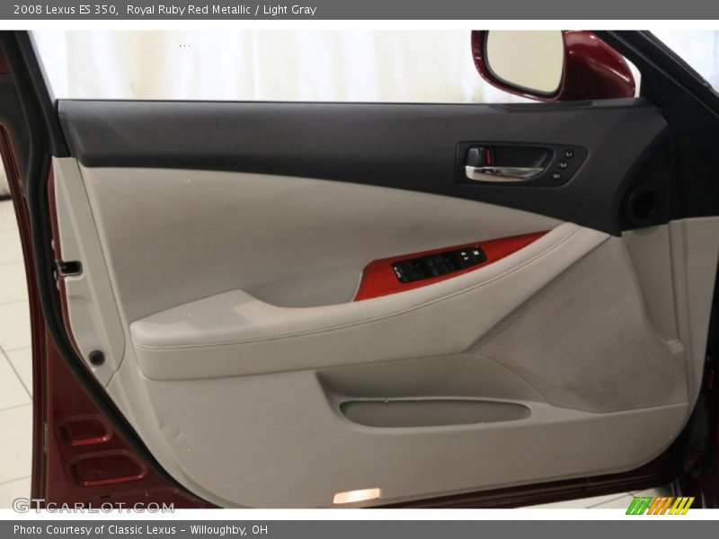 Royal Ruby Red Metallic / Light Gray 2008 Lexus ES 350