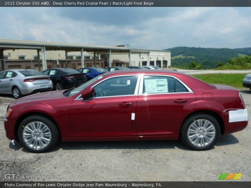 Deep Cherry Red Crystal Pearl / Black/Light Frost Beige 2013 Chrysler 300 AWD