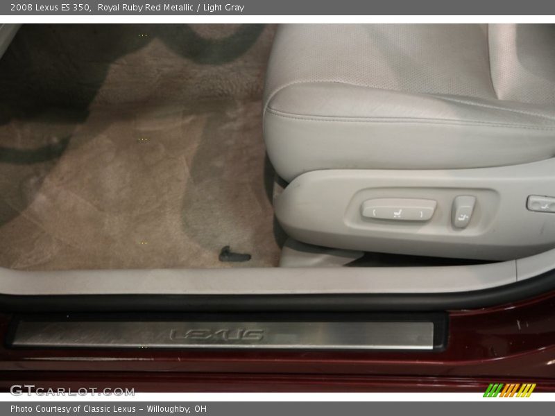 Royal Ruby Red Metallic / Light Gray 2008 Lexus ES 350