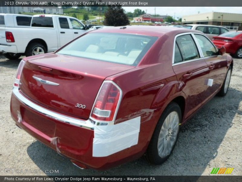 Deep Cherry Red Crystal Pearl / Black/Light Frost Beige 2013 Chrysler 300 AWD