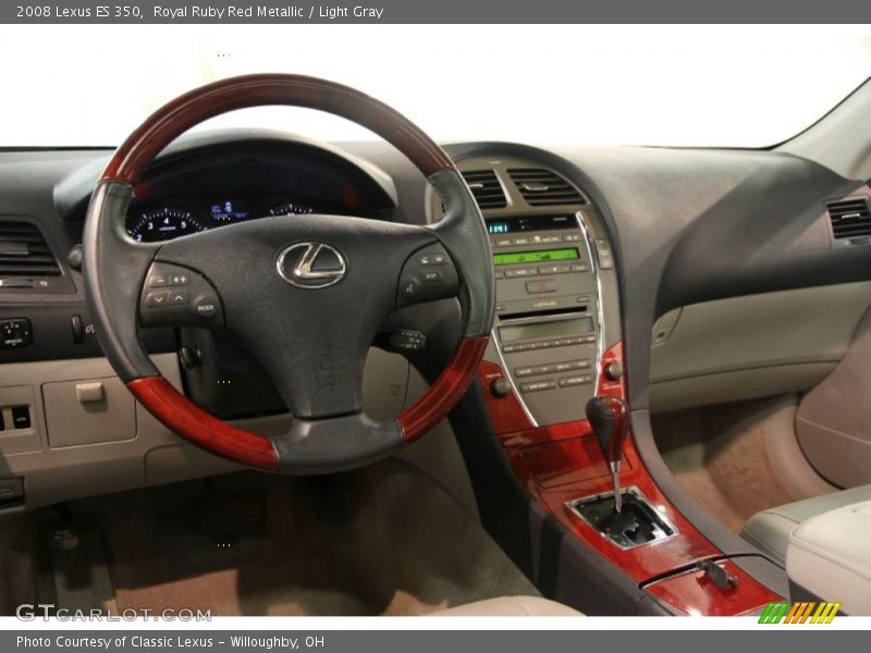Royal Ruby Red Metallic / Light Gray 2008 Lexus ES 350