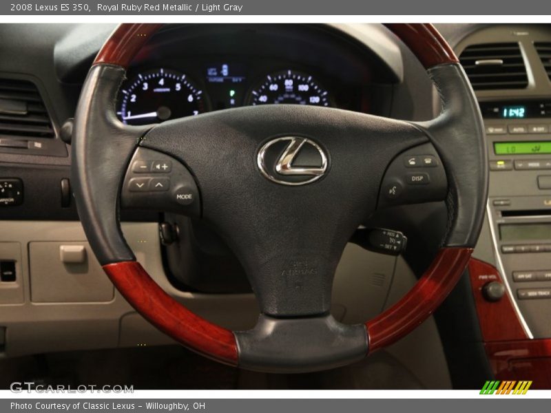 Royal Ruby Red Metallic / Light Gray 2008 Lexus ES 350