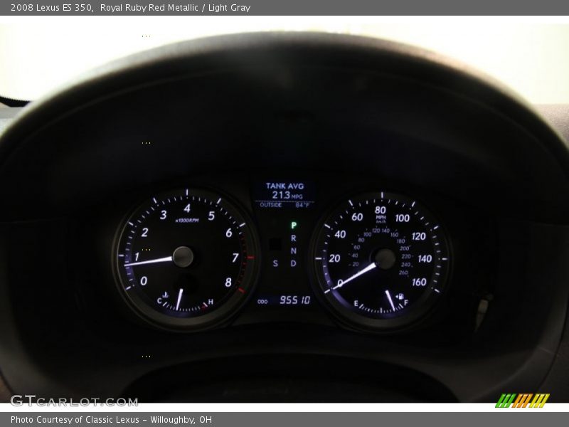 Royal Ruby Red Metallic / Light Gray 2008 Lexus ES 350
